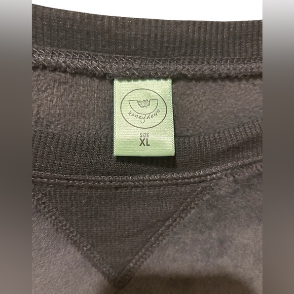 Honey-Dew Gray Velour Long sleeve Banded Top - Picture 3 of 4